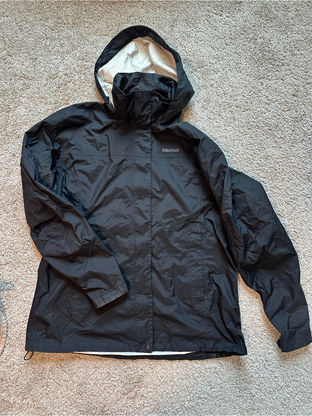Marmot Navy Hooded Waterproof Shell Jacket - Picture 2 of 8